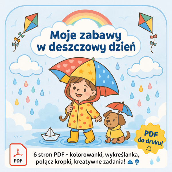 Karta pracy – "Moje zabawy w deszczowy dzień"