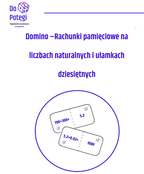 Domino liczby naturalne  i ułamki dziesiętne