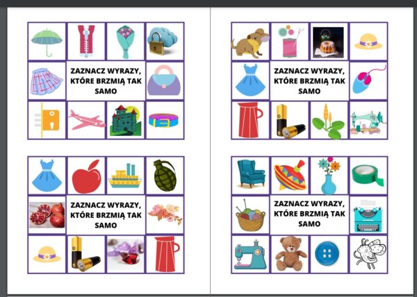 MATERIAŁY OBRAZKOWE DO ĆWICZEŃ SŁUCHOWYCH