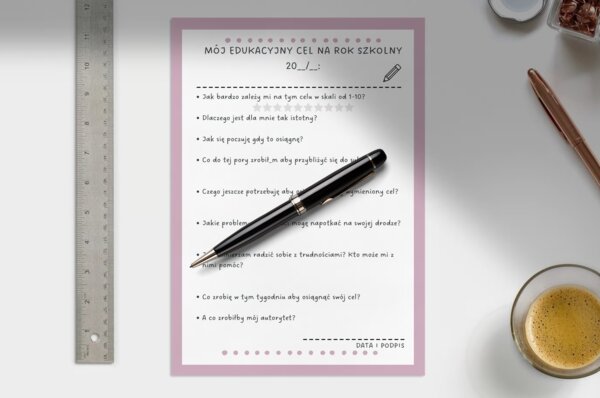 Mój edukacyjny cel na nowy rok szkolny - godzina wychowawcza, lekcja przedmiotowa, doradztwo zawodowe