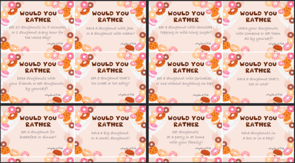 Fat Thursday (Tłusty Czwartek) gra Would you rather /40 kart