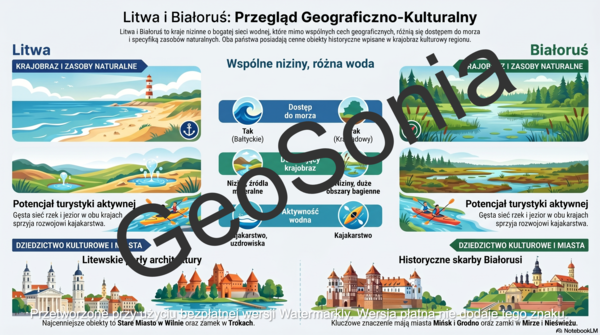 Dziedzictwo przyrodnicze i kulturowe Litwy i Białorusi geografia klasa 6 sketchnotka