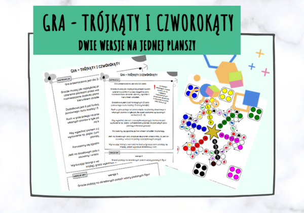 Gra planszowa - trójkąty i czworokąty