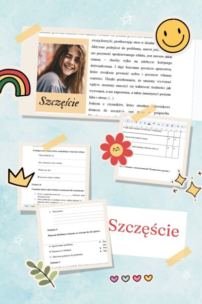 „Szczęście” – tekst nieliteracki z kompletnym zestawem zadań i kluczem odpowiedzi