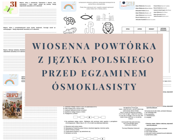 Egzamin ósoklasisty z języka polskiego -  Wiosenna powtórka
