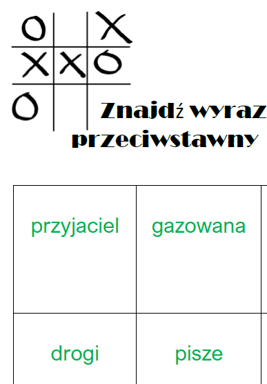 Przeciwieństwa z partykułą "nie"