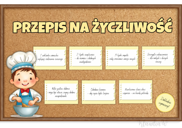 Przepis na życzliwość - gazetka szkolna na Dzień Życzliwości