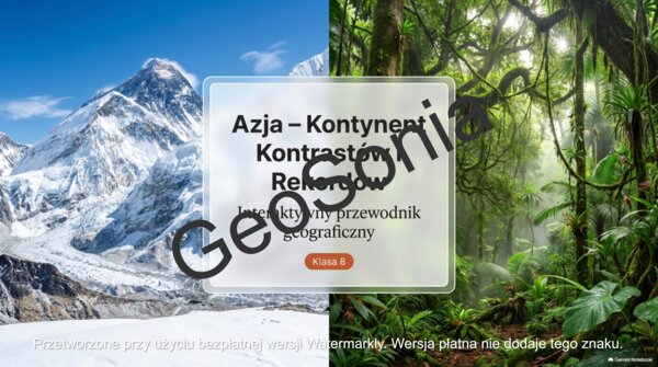 Środowisko Przyrodnicze Azji (Geografia Klasa 8)