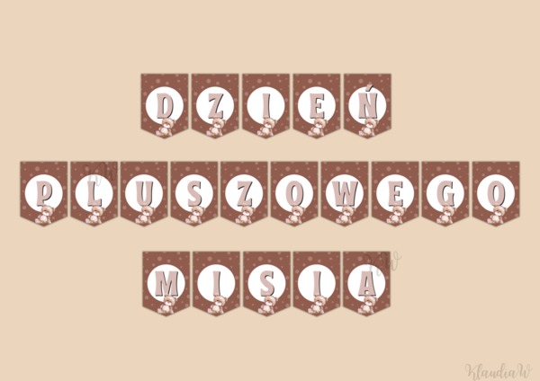 Girlanda na Dzień Pluszowego Misia