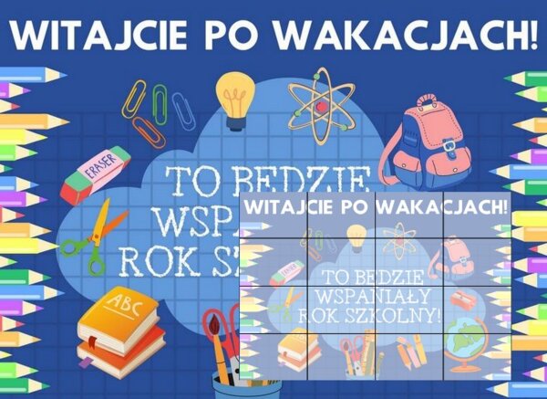 Witajcie po wakacjach - plakat XXL