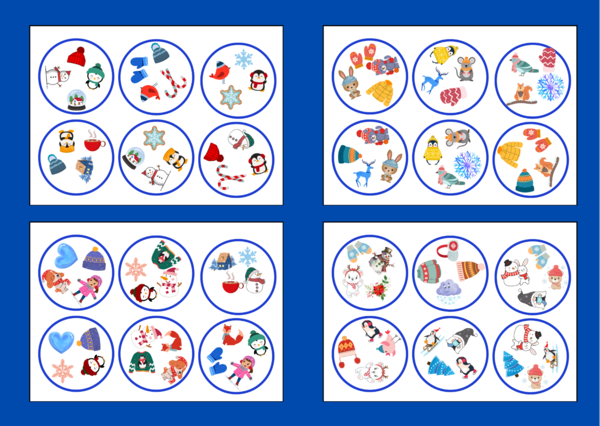 ZIMA – biblioteka – świetlica – przedszkole – DOOBLE – 36 szt.