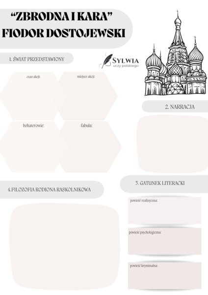 📒Notatnik maturalny „Zbrodnia i kara" Fiodor Dostojewski