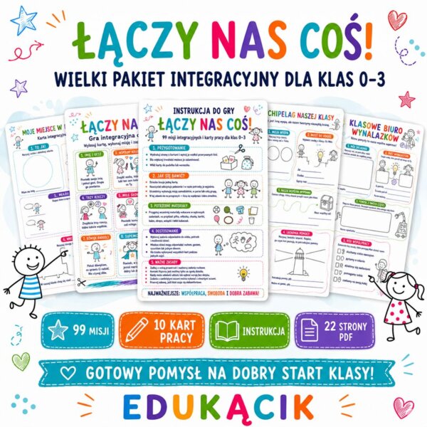 🌈 ŁĄCZY NAS COŚ! – pakiet integracyjny dla klas 0–3 🌈