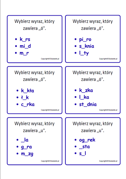 Gra ortograficzna „Wędrujący ziemniak”