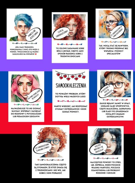 Samookaleczenia - gazetka profilaktyczna