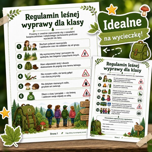 Regulamin leśnej wyprawy dla klasy