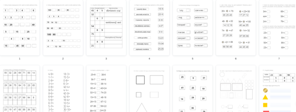 ZADANIA Z MATEMATYKI DLA KLASY 2 - mieszane 25 stron