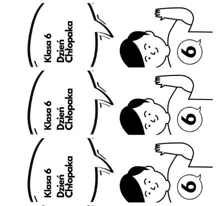 Zakładka na Dzień Chłopaka dla KLASY 6.