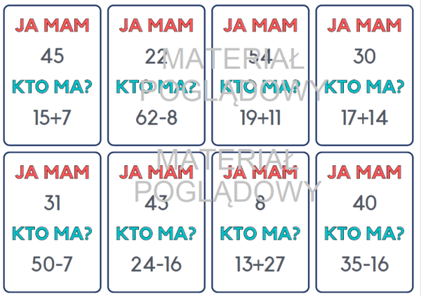 Ja mam... Kto ma...? Dodawanie i odejmowanie