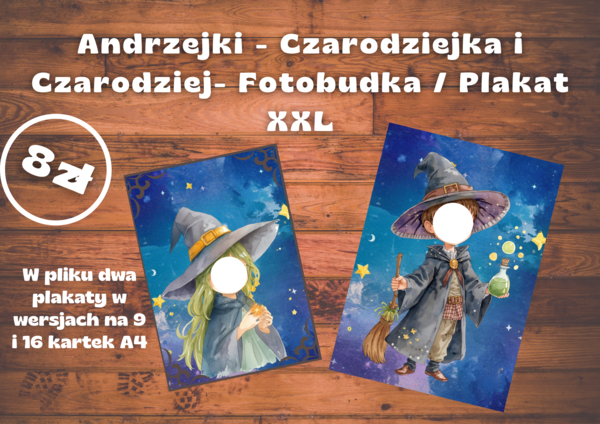 Andrzejki - Czarodziejka i Czarodziej- Fotobudka / Plakat XXL