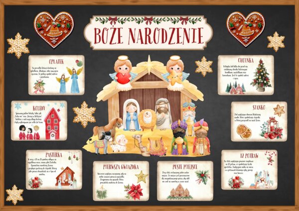 BOŻE NARODZENIE - zestaw materiałów (duża grafika)