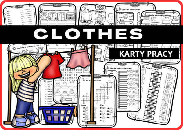 CLOTHES WORKSHEET - KARTY PRACY