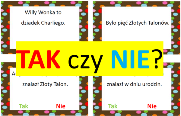 "Charlie i fabryka czekolady" TAK czy NIE