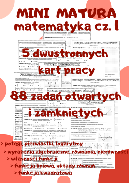 PAKIET - Mini Matura. Matematyka cz. 1