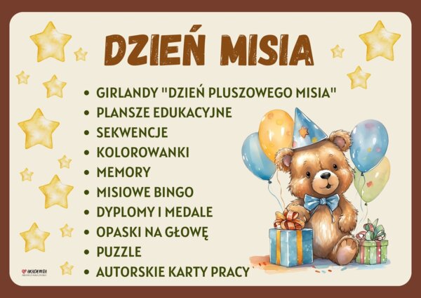 Zestaw DZIEŃ PLUSZOWEGO MISIA ponad 300 stron
