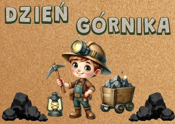 Dzień Górnika - dekoracja na gazetkę - pdf