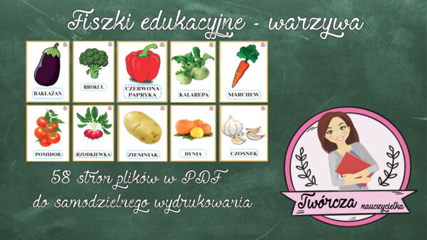 Warzywa - fiszki edukacyjne