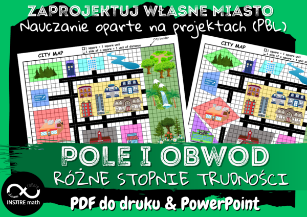 Projekt matematyczny: ZAPROJEKTUJ WŁASNE MIASTO - POLE I OBWÓD. Nauczanie Oparte na Projektach (PBL)
