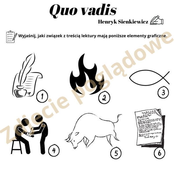Ikonki – Quo Vadis, zadanie egzaminacyjne – egzamin ósmoklasisty