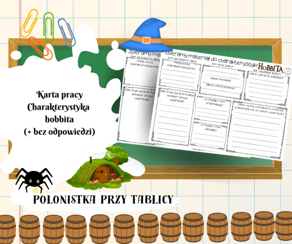 Karta pracy charakterystyka hobbita bez rozwiązań