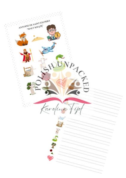 Ikony (obrazki) do lektury "Mały Książę", język polski, egzamin ósmoklasisty, lektura obowiązkowa klasa 7-8