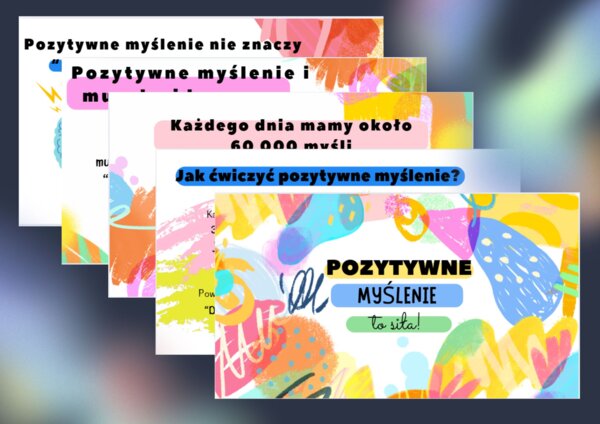 Gazetka ścienna: Pozytywne myślenie to siła!