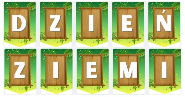 Girlanda, dekoracja, napis DZIEŃ ZIEMI