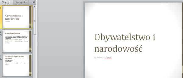 Obywatelstwo i narodowość - prezentacja