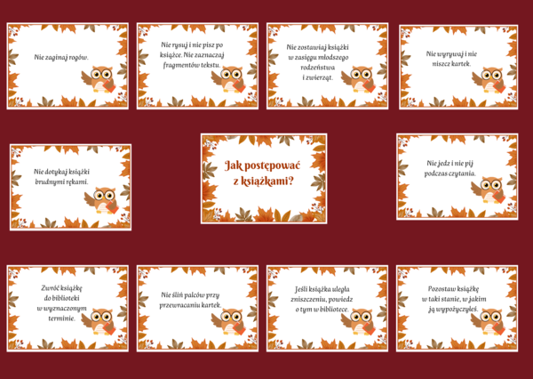 Jak postępować z książkami - BIBLIOTEKA - gazetka - wersja 2