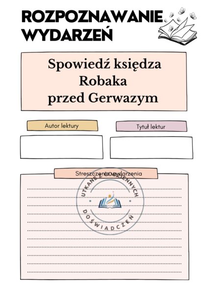 Rozpoznawanie wydarzeń – powtarzamy treść lektur