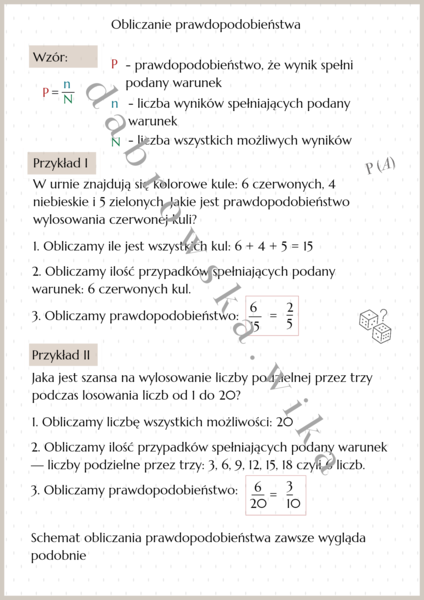 Prawdopodobieństwo - notatka