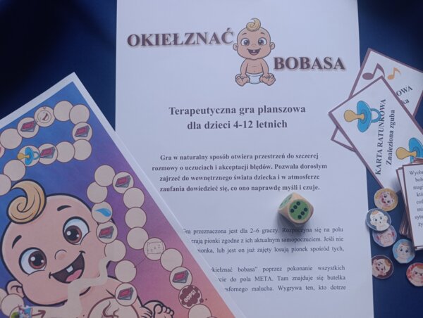 "Okiełznać bobasa"- terapeutyczna gra planszowa dla psychologów, pedagogów, rodziców