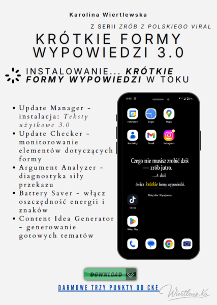 KRÓTKIE FORMY WYPOWIEDZI 3.0