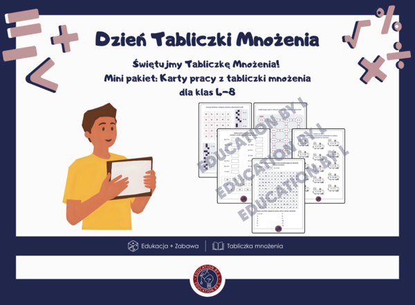 Kreatywne karty pracy do nauki tabliczki mnożenia | Angażujące ćwiczenia | Gotowe materiały do wydruku | Dzień Tabliczki Mnożenia