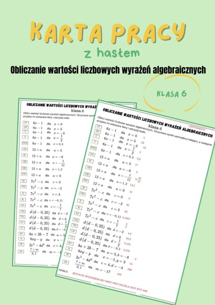 Obliczanie wartości liczbowych wyrażeń algebraicznych