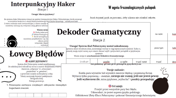 Kod Polszczyzny: stacje zadaniowe dla uczniów klas 7-8