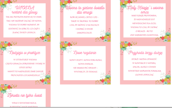 Wiosenna gazetka - girlanda +plansze