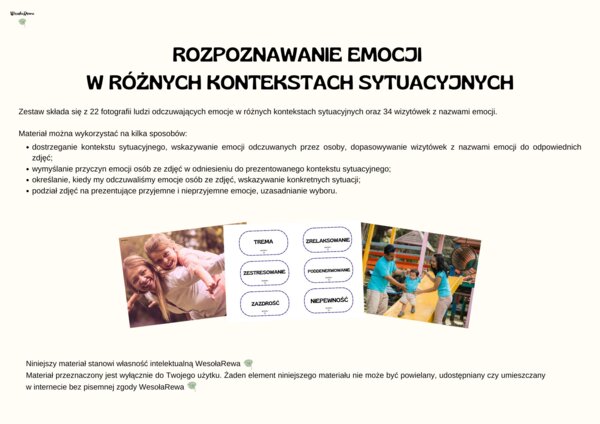 Rozpoznawanie emocji w różnych kontekstach sytuacyjnych