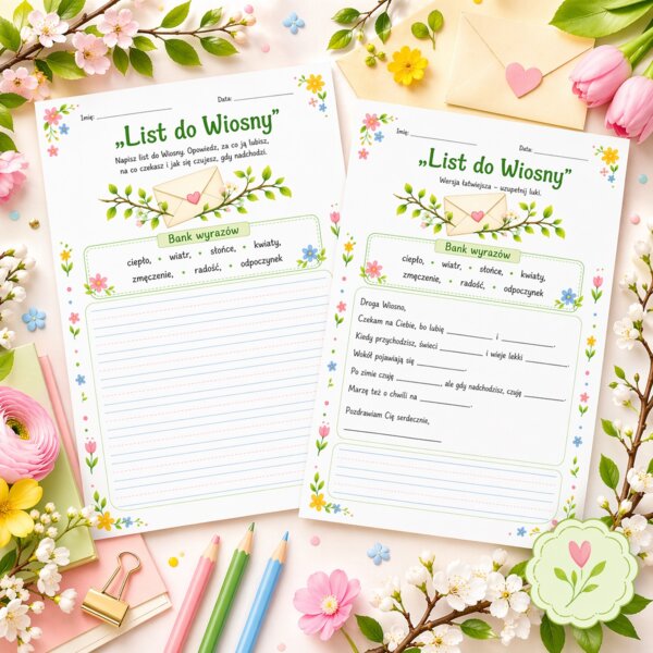 List do Wiosny - karta pisania