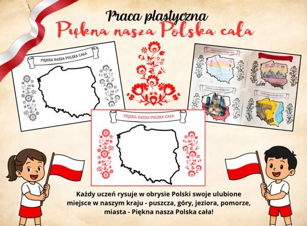 „Piękna nasza Polska cała” - praca plastyczna 11 listopada